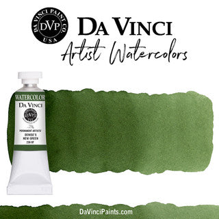 Da Vinci Artists' Watercolor - Denise's New Green, 15 ml (PB16/PR101/PY83)