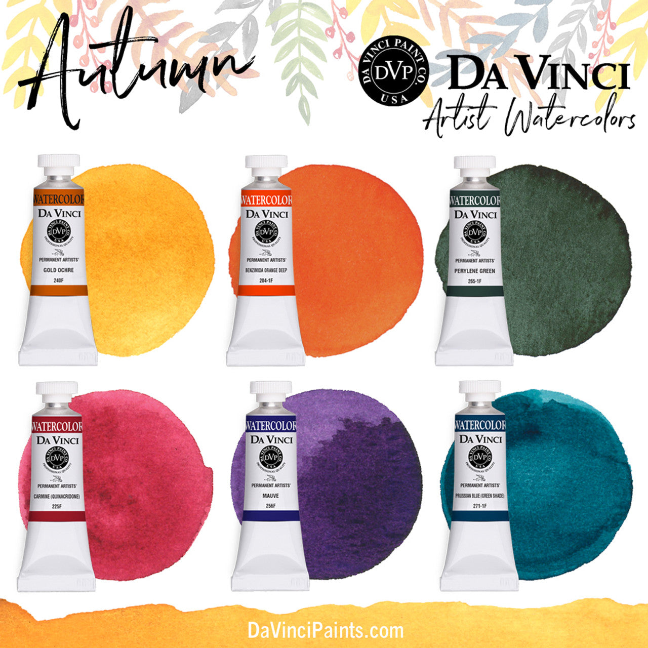 Da Vinci Artists' Watercolor - Autumn Watercolor Set