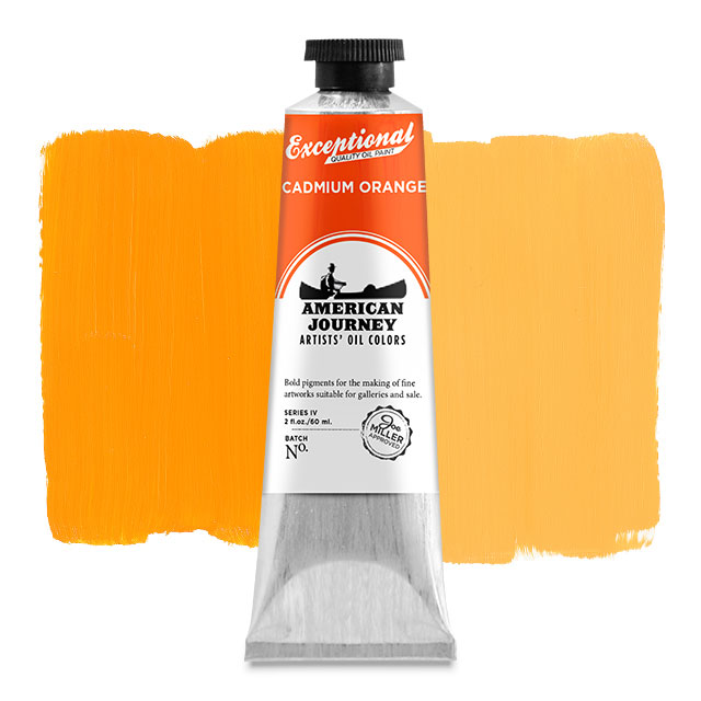 American Journey Artists' Oil Color - Cadmium Orange, 60 ml., (PO20/PY35)
