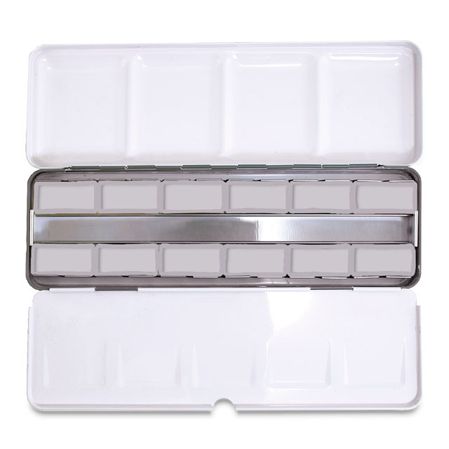 Empty Metal Palette Tin with Pans