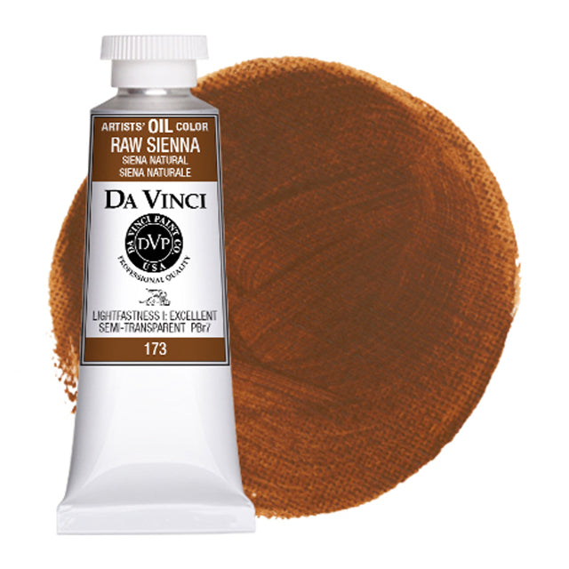 Da Vinci Artists' Oil Color, Raw Sienna, 40 ml.