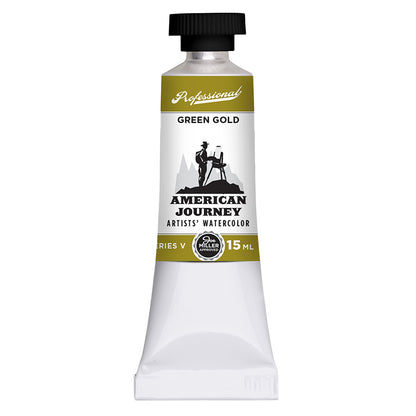 American Journey Artists' Watercolor - Green Gold, 15 ml, (PG36/PY150)