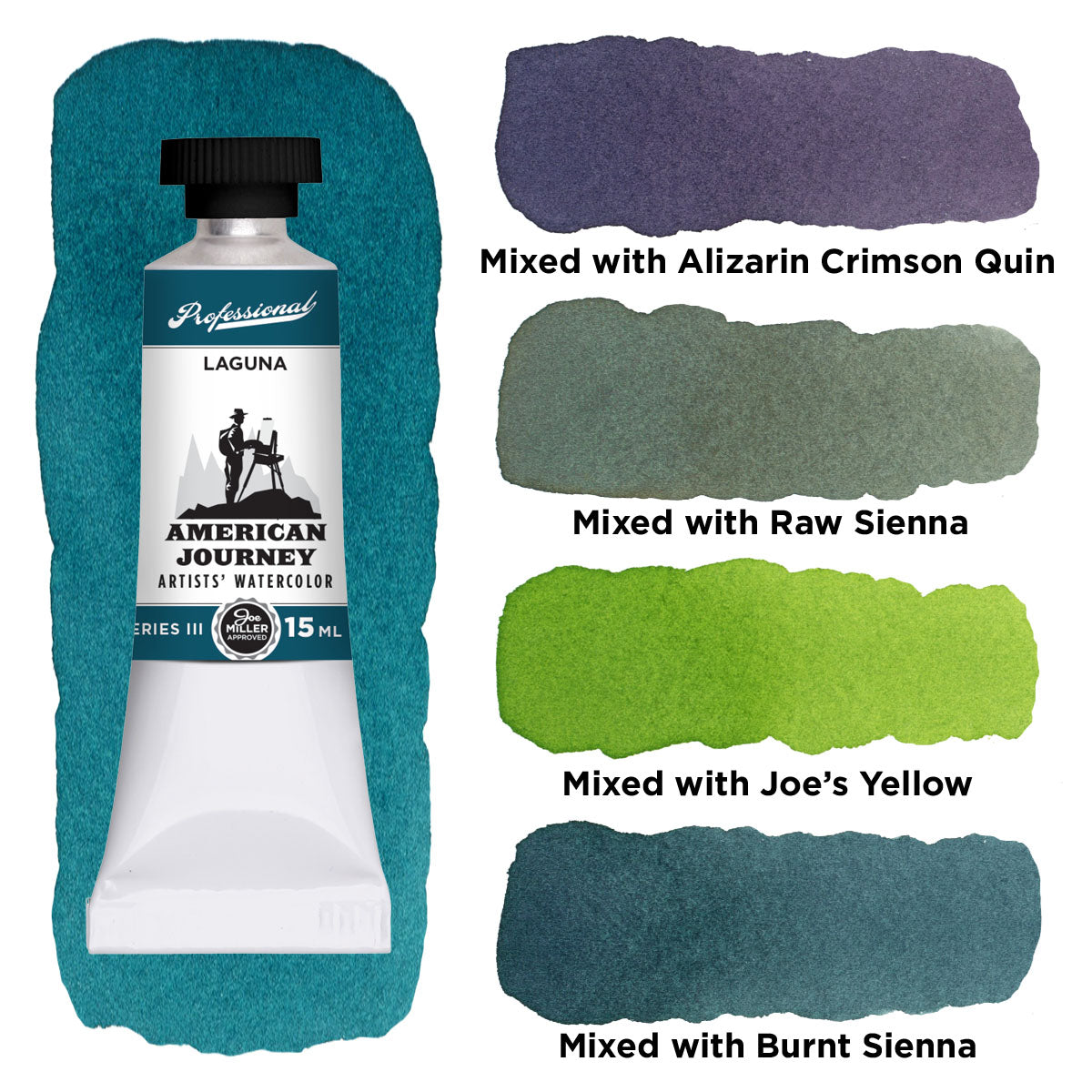 American Journey Artists' Watercolor - Laguna, 15ml, (PB29, PG7)