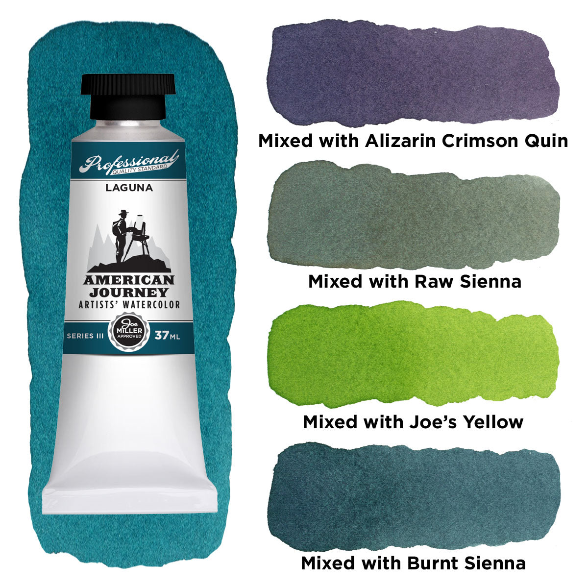 American Journey Artists' Watercolor - Laguna, 37ml, (PB29, PG7)