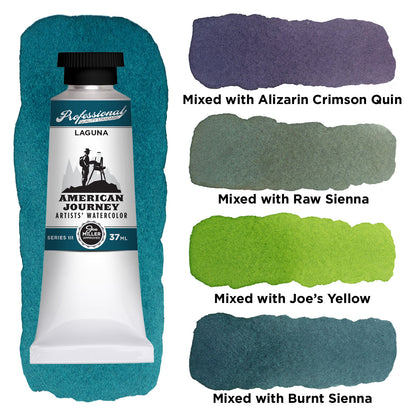 American Journey Artists' Watercolor - Laguna, 37ml, (PB29, PG7)