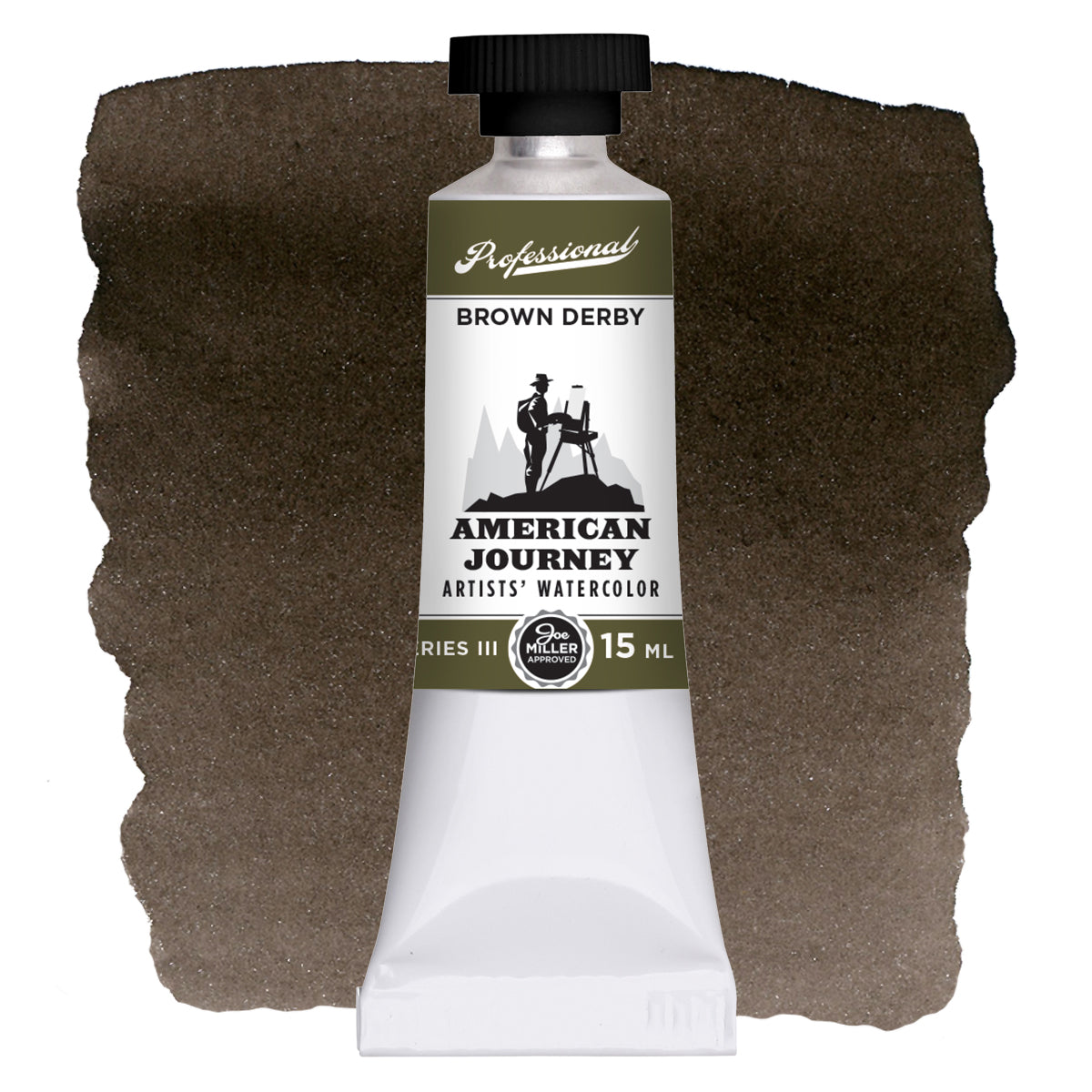 American Journey Artists' Watercolor - Brown Derby, 15 ml, (PR188, PBk6, PBr7)