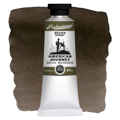 American Journey Artists' Watercolor - Brown Derby, 37 ml, (PR188, PBk6, PBr7)