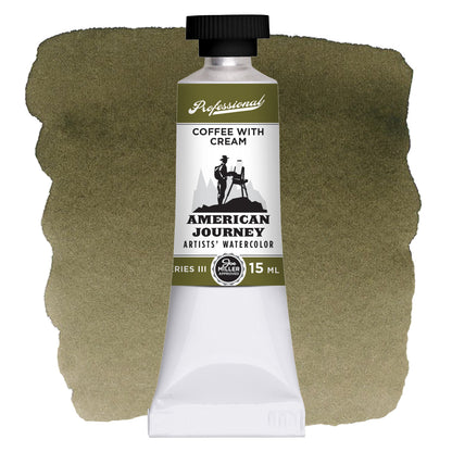 American Journey Artists' Watercolor - Coffee With Cream, 15 ml, (PG7, PBr7, PY42)