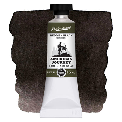 American Journey Artists' Watercolor - Reddish Black, 15 ml, (PR209, PBk6)