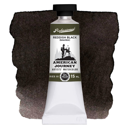 American Journey Artists' Watercolor - Reddish Black, 15 ml, (PR209, PBk6)