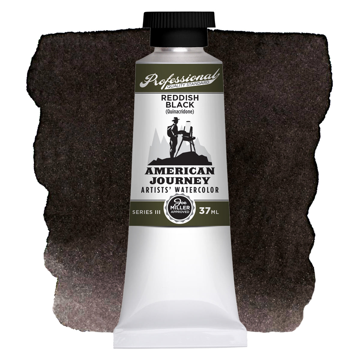 American Journey Artists' Watercolor - Reddish Black, 37 ml, (PR209, PBk6)