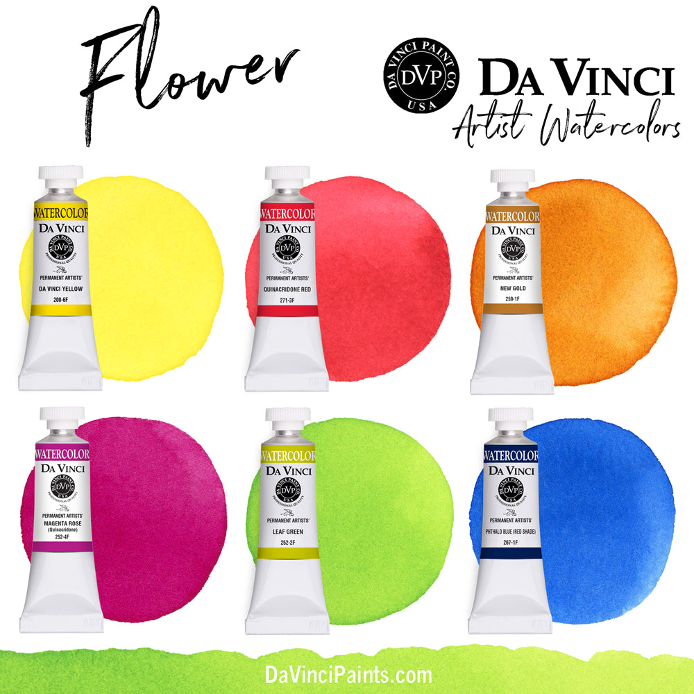Da Vinci Artists' Watercolor - Flower Watercolor Set