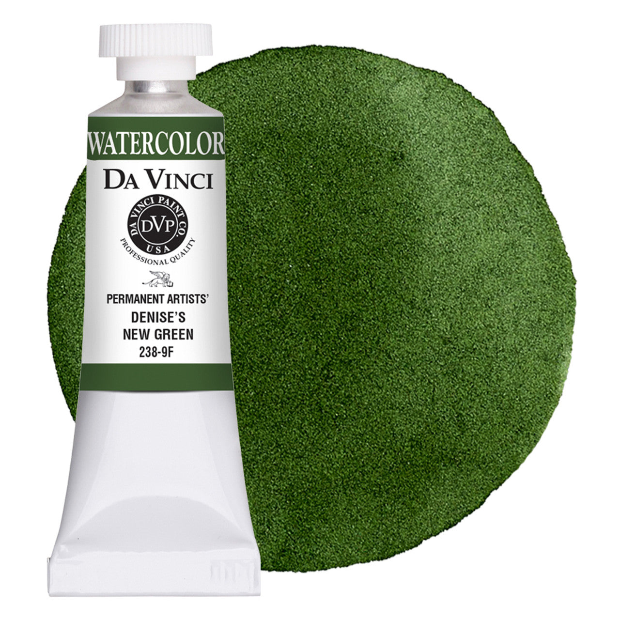 Da Vinci Artists' Watercolor - Denise's New Green, 15 ml (PB16/PR101/PY83)