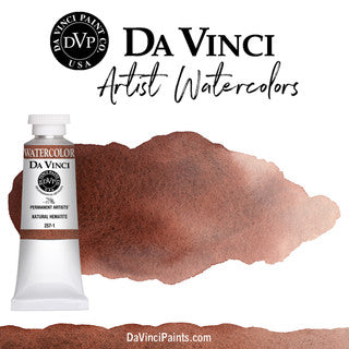 Da Vinci Artists' Watercolor - Natural Hematite, 37 ml (PR101)