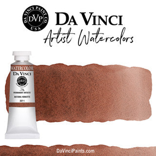 Da Vinci Artists' Watercolor - Natural Hematite, 37 ml (PR101)