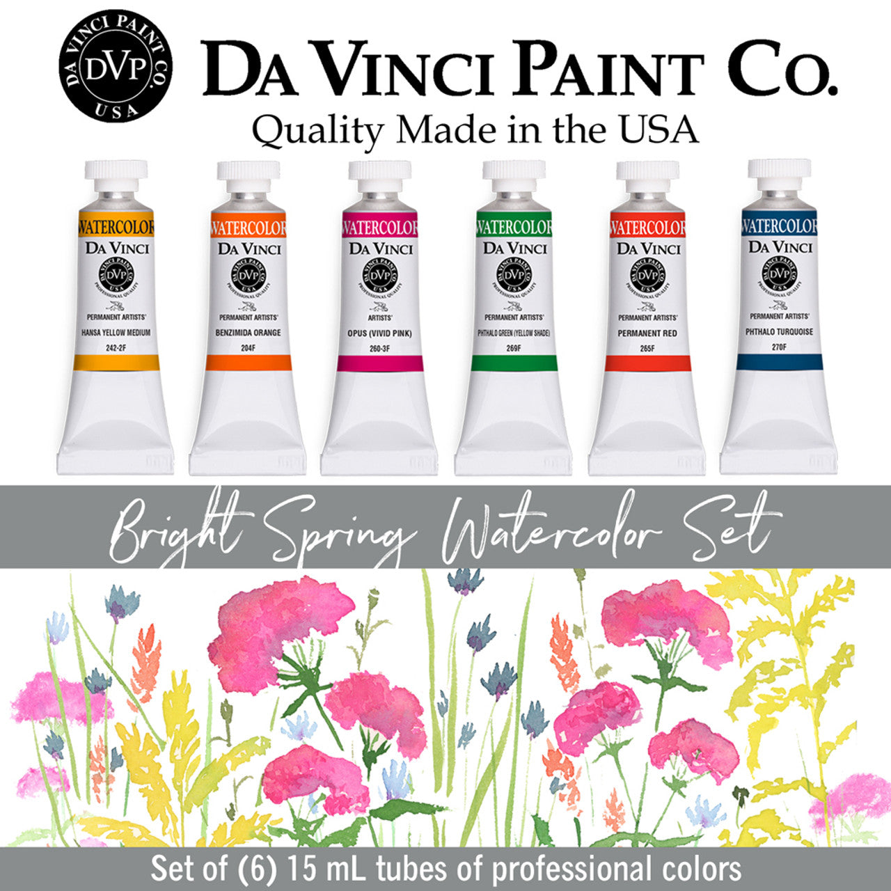 Da Vinci Artists' Watercolor - Bright Spring Watercolor Set – Journey ...