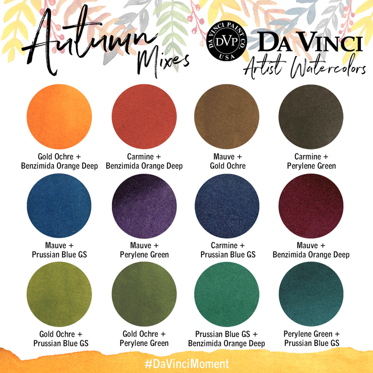 Da Vinci Artists' Watercolor - Autumn Watercolor Set