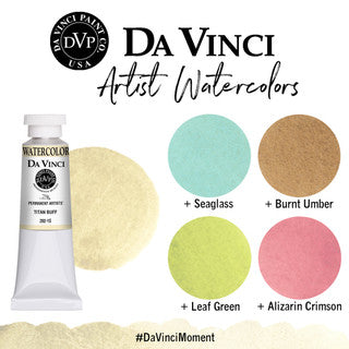 Da Vinci Artists' Watercolor - Titan Buff, 37ml, (PW6)