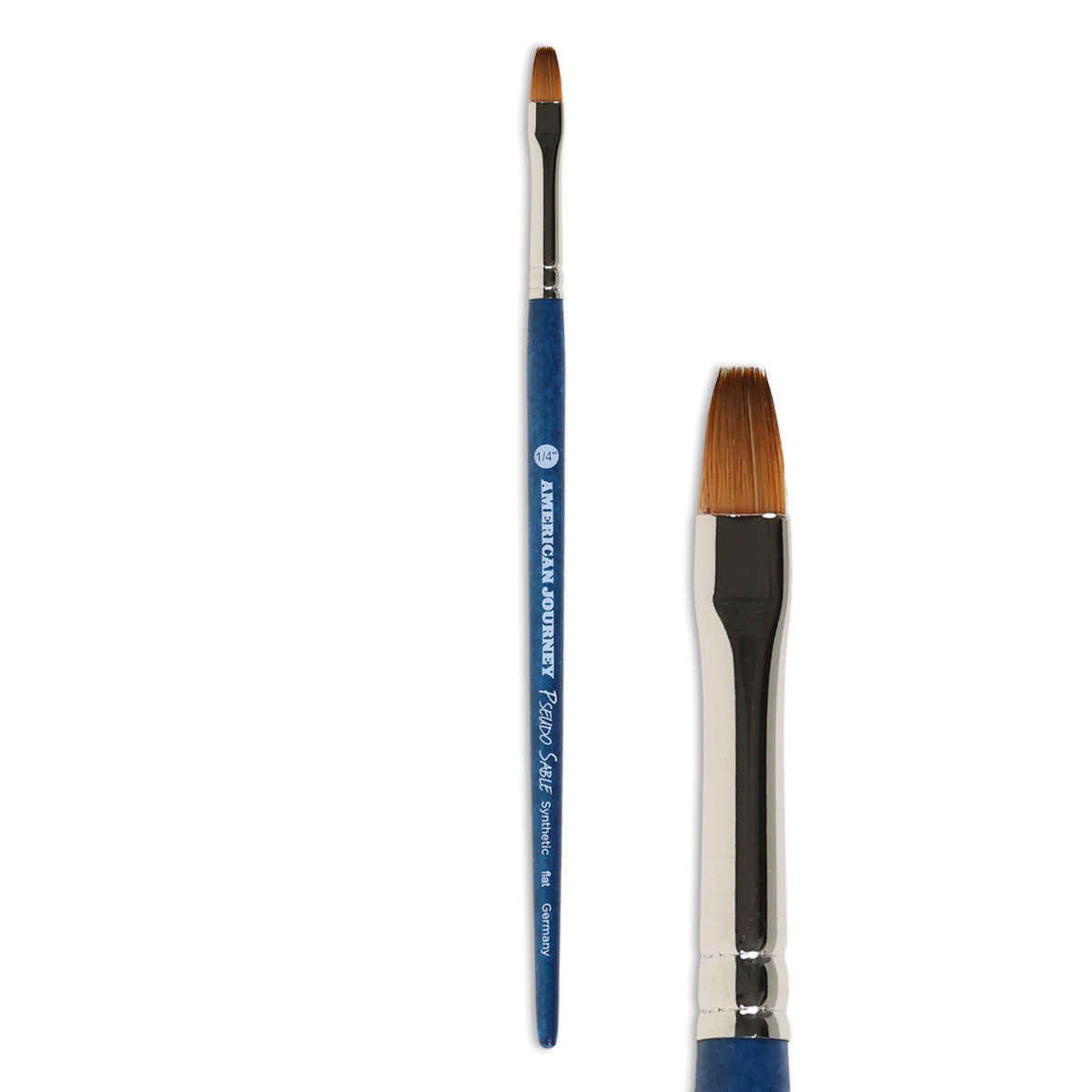 American Journey Pseudo Sable Brush - Flat, Size 1/4"
