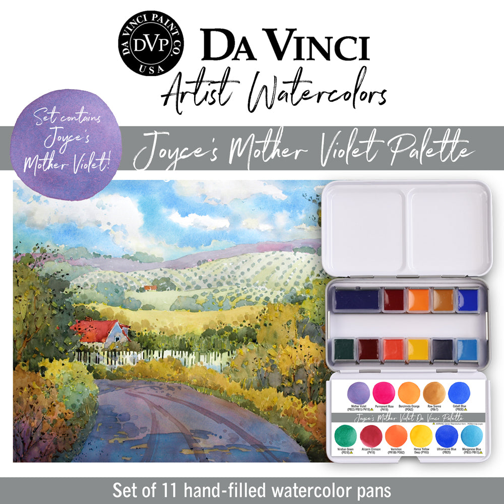 Da Vinci Artists' Watercolor - Joyce Hicks Mother Violet Watercolor Palette Set