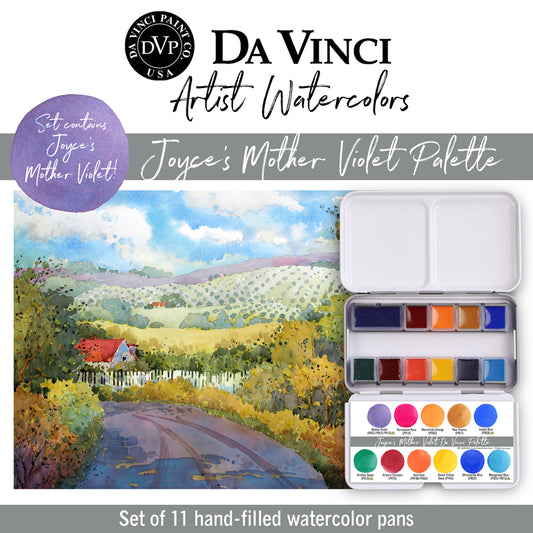 Da Vinci Artists' Watercolor - Joyce Hicks Mother Violet Watercolor Palette Set