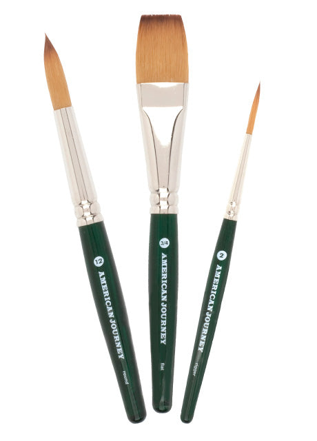 American Journey Interlocked Synthetic Travel Brushes