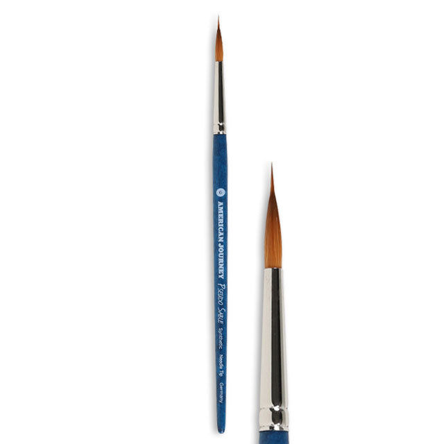 American Journey Pseudo Sable Brush - Needle Tip, Size 6