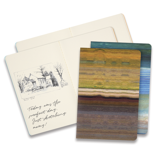 Moleskine Impressions of Impressionism Cahier Journals, Set of 2 Large, Plain Cahier Journals