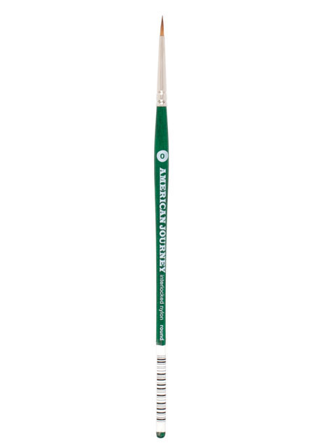 American Journey Interlocked Synthetic Brush, Round, Size 0