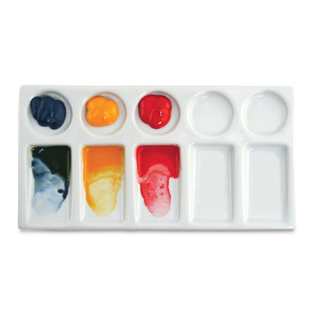 Cheap Joe's Rectangular Porcelain Palette - 10-Well
