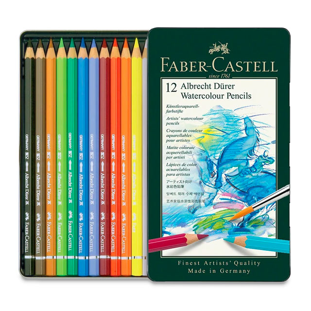 Faber-Castell Albrecht Durer Watercolor Pencil Set - 12 Assorted Colors