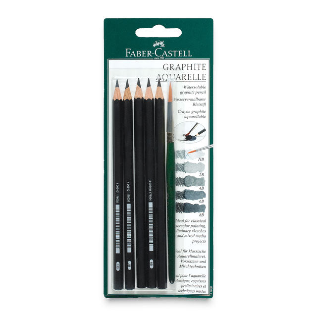 Faber-Castell Watersoluble Graphite Pencils - Set of 5