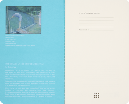 Moleskine Impressions of Impressionism Cahier Journals, Set of 2 Large, Plain Cahier Journals