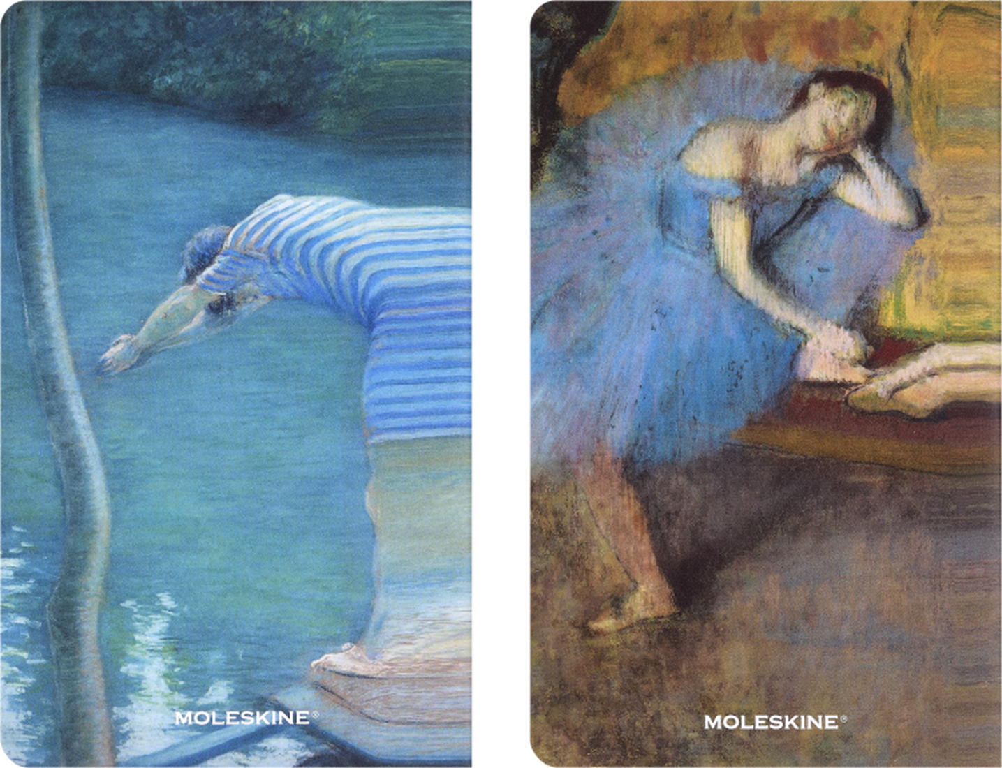 Moleskine Impressions of Impressionism Cahier Journals, Set of 2 Large, Plain Cahier Journals