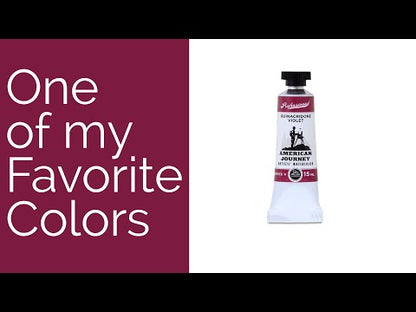 American Journey Artists' Watercolor - Quinacridone Violet, 15 ml, (PV19)