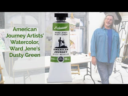 American Journey Artists' Watercolor - Ward Jene's Dusty Green, 15 ml, (PB36/PG7/PW6/PO62)